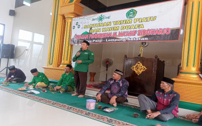 PCNU Jambi Bersama YP Al-Maarif Sidoharjo Way Panji Gelar Kegiatan Santunan Anak Yatim